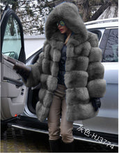 Load image into Gallery viewer, Hot selling imitation fox fur long sleeve big coat(A11242)
