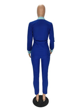 Load image into Gallery viewer, New color blocking suit two-piece set（AY2416）
