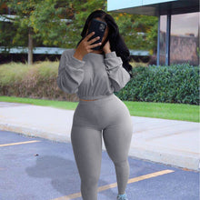 Load image into Gallery viewer, Solid color ribbed sports and leisure suit（AY1270)
