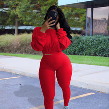 Load image into Gallery viewer, Solid color ribbed sports and leisure suit（AY1270)
