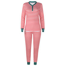 Load image into Gallery viewer, Christmas parent-child striped long sleeve suit（AY1512）
