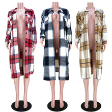 Load image into Gallery viewer, Fashion plaid long shirt jacket（AY1591）
