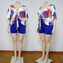 Load image into Gallery viewer, Casual Printed T-Shirt Shorts Set（AY1726）
