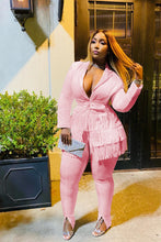 Load image into Gallery viewer, Fashion solid color tassel suit（AY2419）
