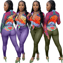 Load image into Gallery viewer, Fashion printed shirt pants suit（AY2465）
