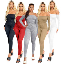 Load image into Gallery viewer, Solid color sexy slim jumpsuit（AY1219）
