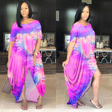 Load image into Gallery viewer, Tie-dye loose multicolor dress AY1164
