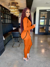 Load image into Gallery viewer, Contrast Color Zipper Two Piece Set（AY2340）
