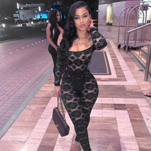 Load image into Gallery viewer, Sexy lace one-shoulder jumpsuit two-piece set（AY1768）
