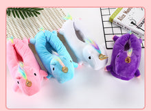 Load image into Gallery viewer, Hot-selling children&#39;s cute unicorn plush slippers（HPSD132）
