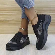 Load image into Gallery viewer, Hot sale flying woven rhinestone breathable sneakers
