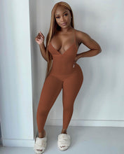 Load image into Gallery viewer, Hot Ribbed suspender jumpsuit AY1115
