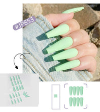 Load image into Gallery viewer, Pure color frosted smooth waterproof fake nails set （1set=24 pcs）
