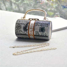 Load image into Gallery viewer, Diamond-studded dollar cylinder bag AB2002
