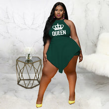 Load image into Gallery viewer, Plus size Irregular Crown Sleeveless Jumpsuit（AY1777）
