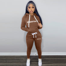 Load image into Gallery viewer, New plush lettered hoodie set（AY2473）
