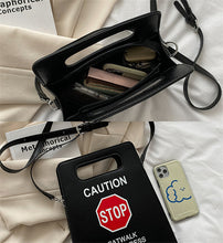 Load image into Gallery viewer, Creative stop sign no driving messenger bag（AB2064）
