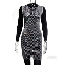 Load image into Gallery viewer, Sexy Rhinestone Mesh Dress (No Lingerie)AY1808
