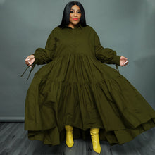 Load image into Gallery viewer, Long sleeve lace up oversize dress(AY2446)
