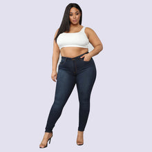 Load image into Gallery viewer, Fashion high stretch denim plus pants(XL-5XL)
