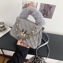 Load image into Gallery viewer, NEW fashion PU single shoulder crossbody bag with hair chain AB2104
