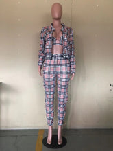 Load image into Gallery viewer, Plaid sling coat pants suit（AY1630）
