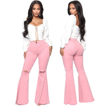 Load image into Gallery viewer, fashion all-match wide-leg denim flared pants（AY1300)
