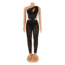 Load image into Gallery viewer, Sexy mesh top two piece set AY2091
