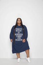 Load image into Gallery viewer, Loose letter print hooded sweater dress AY2644
