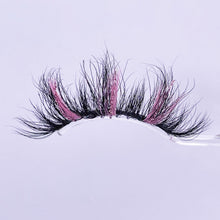 Load image into Gallery viewer, Glitter pink colored false eyelashes moq 5 piece (AH5063)
