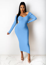 Load image into Gallery viewer, Slim sexy big V-neck off-the-shoulder dress（AY1487）
