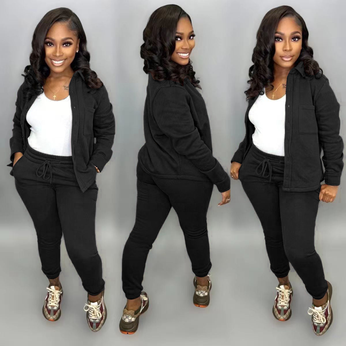 New solid casual two-piece set (AY2539)