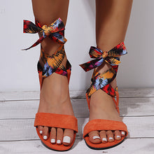 Load image into Gallery viewer, Hot flat print strappy sandal HPSD044
