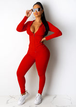 Load image into Gallery viewer, Hot selling solid color zipper hooded suit
