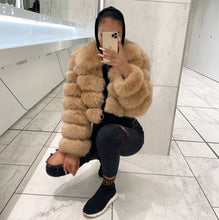 Load image into Gallery viewer, Hot sale lapel faux fur short coat(AY1356)
