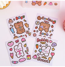 Load image into Gallery viewer, Hot sale cartoon cute bear and bunny sticker
