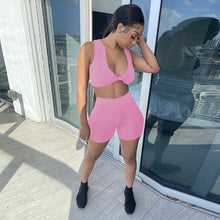 Load image into Gallery viewer, Fashion solid color vest two piece set（AY1851）
