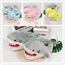 Load image into Gallery viewer, Cute cartoon shark head plush slippers（HPSD129)
