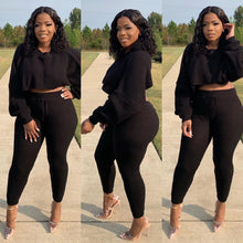 Load image into Gallery viewer, Fashion waffle pattern loose casual two-piece set(AY2485)
