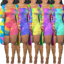 Load image into Gallery viewer, Tie-dye jumpsuit long sleeve suit AY1159
