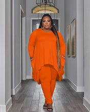 Load image into Gallery viewer, Irregular hem solid Plus size two-piece set AY2546
