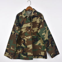 Load image into Gallery viewer, Camouflage Long Sleeve Lapel Jacket（AY2332）
