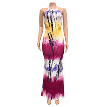 Load image into Gallery viewer, Tie dye print sexy long dress AY2021
