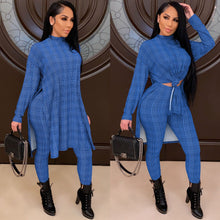 Load image into Gallery viewer, New houndstooth print high neck suit(AY1233)
