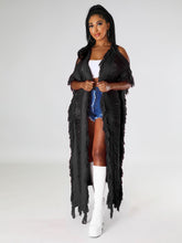 Load image into Gallery viewer, Cutout cardigan fringed knitted coat(AY2398)
