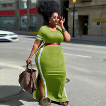 Load image into Gallery viewer, Casual Crew Neck Colorblock Dress（Belt not included）AY1774
