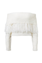 Load image into Gallery viewer, One-shoulder fringed off-shoulder sweater（AY1439）
