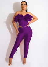 Load image into Gallery viewer, Sexy feather tube top two piece set（AY1970）
