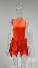 Load image into Gallery viewer, Sleeveless vest drawstring tassel shorts AY2097
