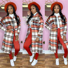 Load image into Gallery viewer, Fashion plaid shirt coat（AY2399）
